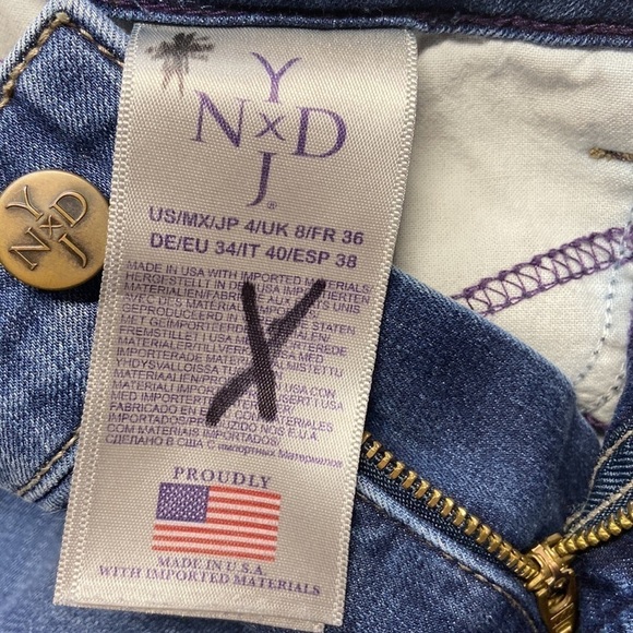 NYDJ Marilyn Straight High Rise Straight Leg Dark Wash Lift Tuck Denim Jeans - Picture 8 of 16